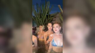 Madison Morgan Teasing Tits And Twerking Thick Booty With Her Friends In The Pool While Partying Video