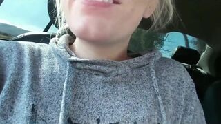 Today a blonde slut sucking off a dick and swallows while driving around, kind of classic.