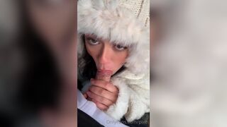 Pixei Winter Blowjob ends with Cumshot