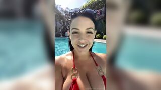 Hot Angela White Big Tits in the Pool
