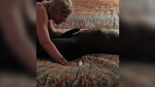 Mature woman with her young black dick
