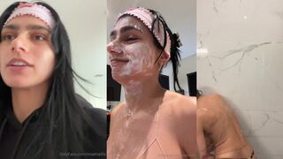 Mia Khalifa Over 40min Shower Showing Full Nude Boobs Onlyfans Video