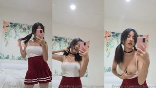 Irisadamsone Cutie Asian Show And Tease Her Big Tits