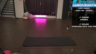 Amouranth Doing Yoga In Bunny Lingerie Live Stream
