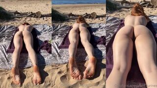 Aven Turinex Lying Naked On The Beach