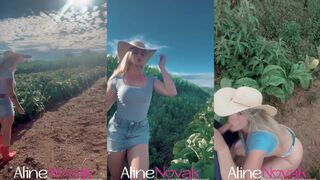 Aline Novak Deepthroats And Gets Plowed In A Corn Field by Farmer