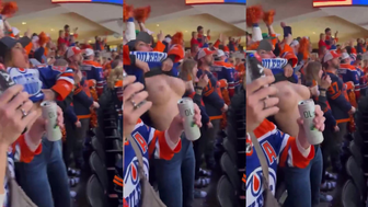 Amateur Blonde Flash Her Nude Tits On Oilers Hockey Game