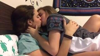 Amateur Lesbian Kiss