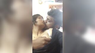 Women take great pleasure in pressing the boobs by holding them from behind.
 Indian Video
