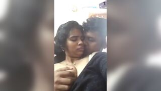 Women take great pleasure in pressing the boobs by holding them from behind.
 Indian Video