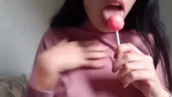 Jessy ASMR Lollipop Licking Leak