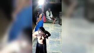 3 prostitutes dancing nude in front of the villagers
 Indian Video Tape