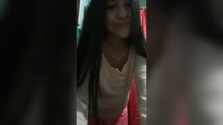 Girl taking off pink bikini and masturbating with comb handle
 Indian Video Tape