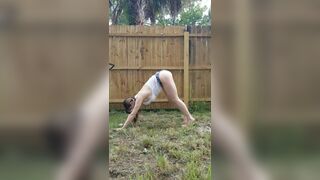 Jamie Marie doing Yoga Outside Onlyfans Video Tape