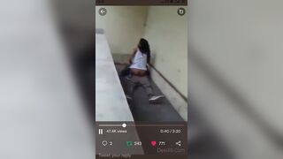 Girl caught riding boyfriend’s cock at public place
 Indian Video Tape