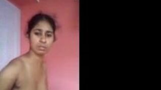 Two Indian girls showed their bare bodies, pressed titties and caressed pussy
 Indian Video Tape
