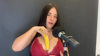 Gorgeous ASMR Wan Banana Blowjob Video Tape Leaked – Famous Internet Girls