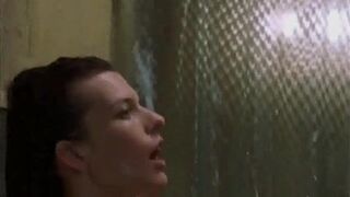 Milla Jovovich gets Kissed in the Shower Sextape Scene