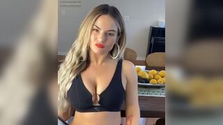 JoJo Levesque Squeezes Her Titties Together For Attention (3 Pics + Video Tape)
