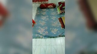 Taking off wife’s salwar, husband had sextape by putting mattress on the floor
 Indian Video Tape