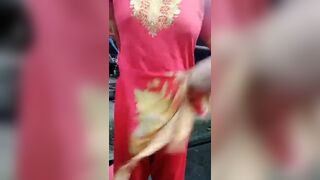Sister-in-law took off her salwar tights and took out sharp edge of urine from her pussy
 Indian Video Tape