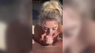 KittieBabyXXX gives an Amazing Blowjob and gets a Facial Onlyfans Video