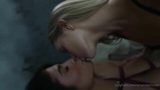 Amanda Trivizas Lesbian Kissing Amazing Lingerie Tape Leak