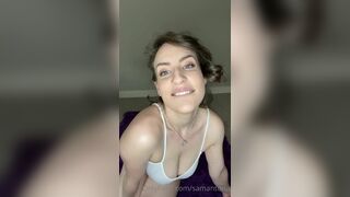 Samantona Fucking A Pussy With A Big Dildo On Bed Onlyfans Leaked Video