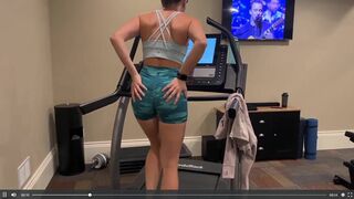 Christina Khalil Sexy Treadmill Ass Tease