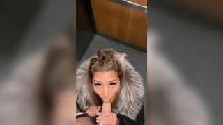 Sexy quick elevator blowjob by blonde asian | findmer.online