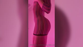 Nastya Nass Teasing with her Body in a See Through Dress Onlyfans Video