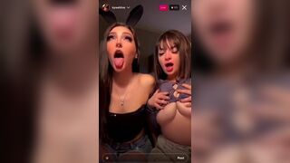 Gorgeous nipples on a instagram live stream