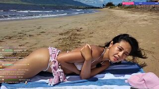 Katnparadise Nipple Slip Beach Bikini Accidental Twitch Tape