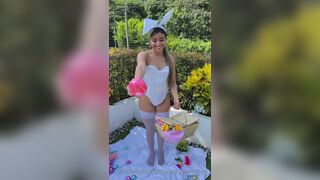 Bad Easter Bunny Eva Martinez Outdoor Fucking Pussy With Two Fingers Onlyfans Leaked Video