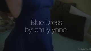 Theemilylynne Wearing Blue Dress Fingering Her Juicy Pussy Onlyfans Leaked Video