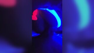 Horny Couple Having A Neon Fuck Party Video