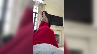Super Sexy Brittanyarazavi Wearing Red Dress Riding Her Fingers Before Her Date Comes Onlyfans Leaked Video