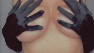 Amateur Slut Squeeze Boobs With Gloves On Video