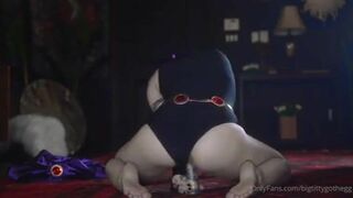 Top Bigtittygothegg Raven Tentacle Dildo Riding Porno Tape