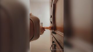 Emilytaylorx Sucking Dildo Stick To The Cabinet Upview Onlyfans Leaked Video