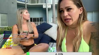 Two Hot Bikini Girls Chatting And React To Dirty Comments In Stream