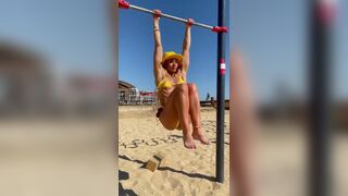 Jessica Gresty Blonde Milf Workout Routine In Bikini Video