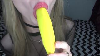 Peas And Pies Banana Sucking Sensual ASMR Video