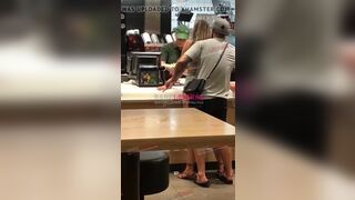 Blondy Whore Fucking In Public McDonalds While Wearing Clothes Quicky Video