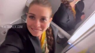 Horny Girl Tease And Rubs Her Pussy On Flight Cam Leaked Video
