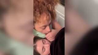 Step Sisters Sucks Their Step Brother's Cock While Parents Away