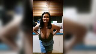 Busty Babe Bouncing Her Big Tits In Slow Motion