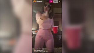 Cardi B Cute Ebony Babe Shakes Booty In Live Video