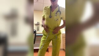 Horny Lady Doctor Gets Undressing And Exposes Her Pussy