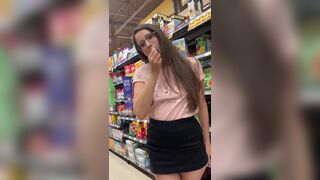 Horny Brunette Hotwife Takes Off Her Butt Plug And Lick It At Public Market